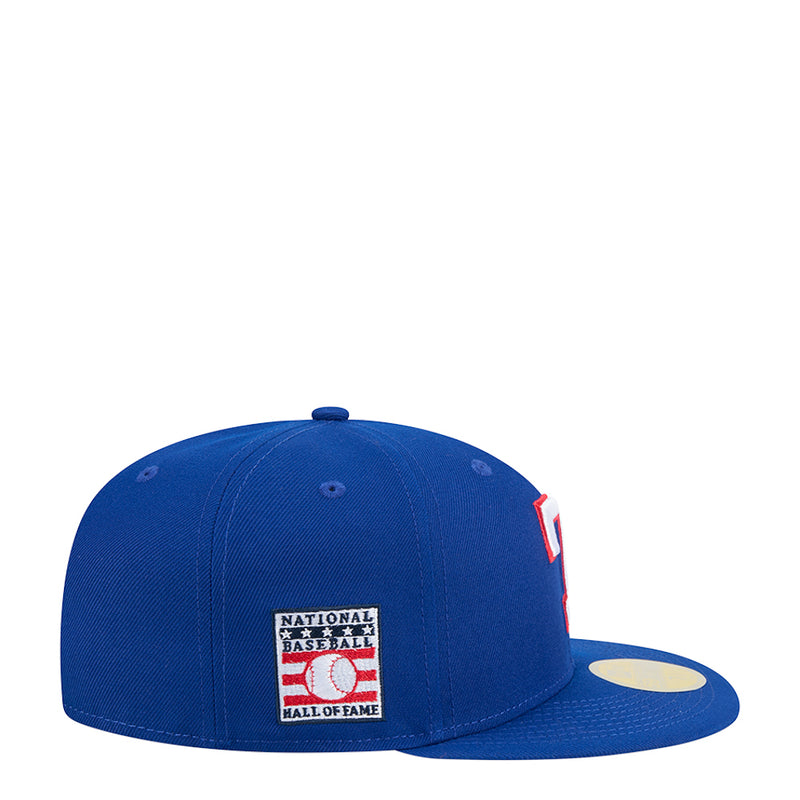 Blue baseball cap with National Baseball Hall of Fame side patch