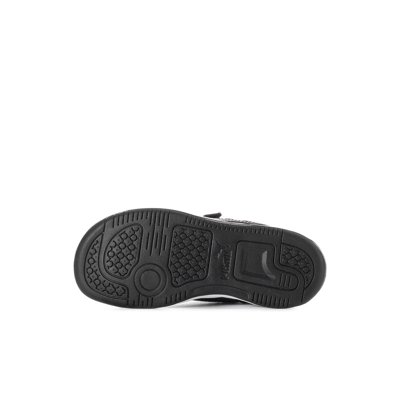 Toddler sneaker outsole with textured black rubber tread for grip