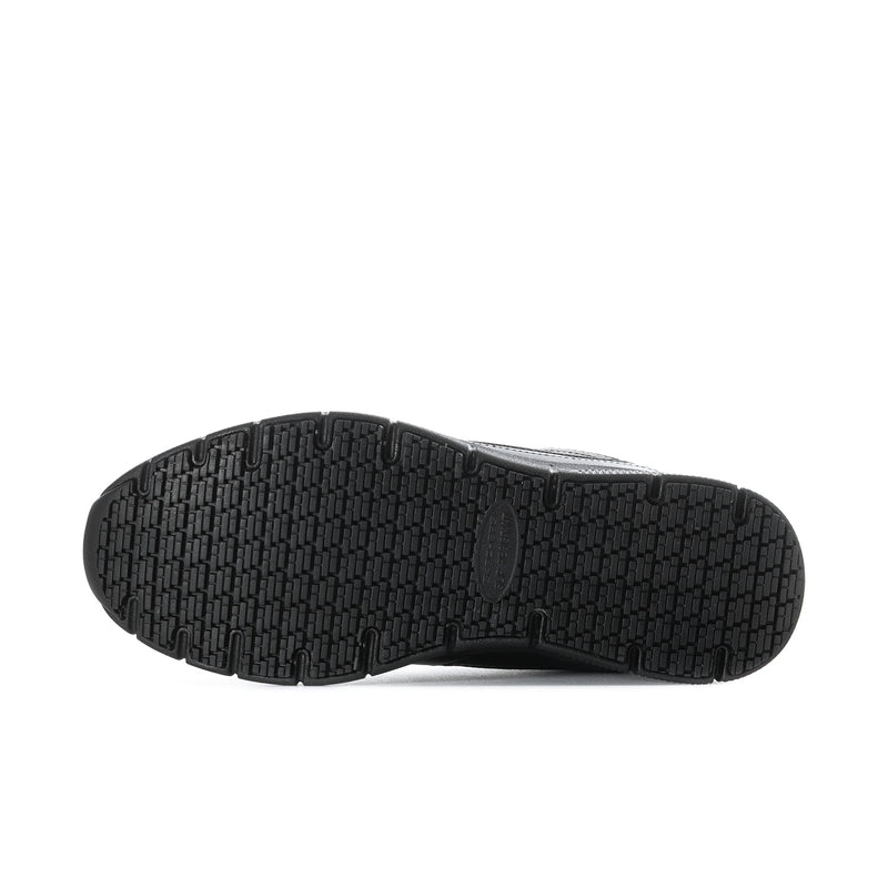 Men's black sneaker outsole with patterned traction tread