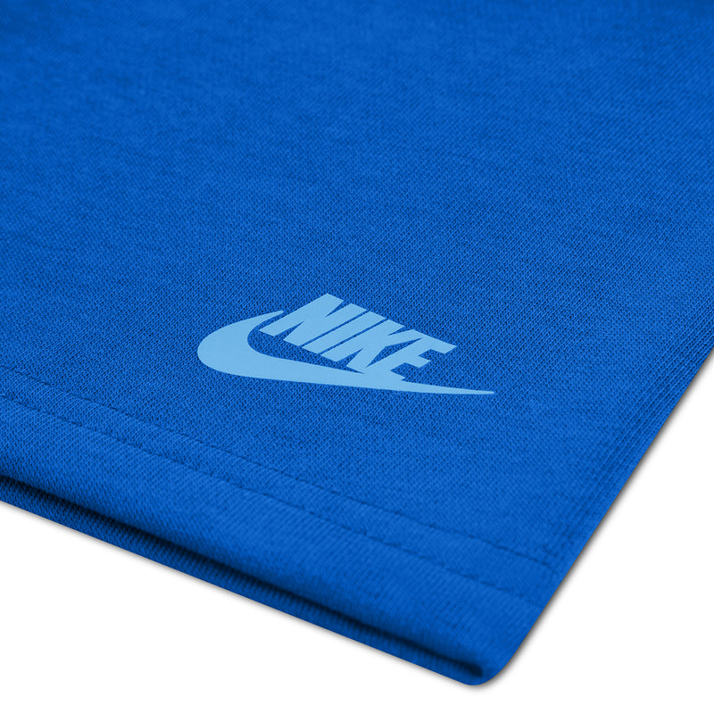 Light blue toddler T-shirt with stitched hem and Nike logo