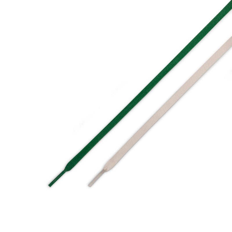 Green shoelaces for youth low-top sneakers