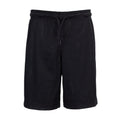 Youth reversible basketball shorts in dark black with perforated texture and elastic waistband