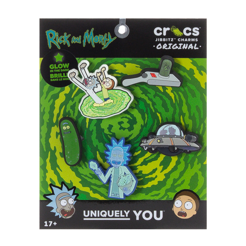 Rick and Morty 5-pack Jibbitz: multi-color cartoon shoe charms