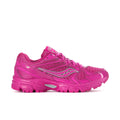 Women’s fuchsia running sneakers with mesh upper and lace-up closure
