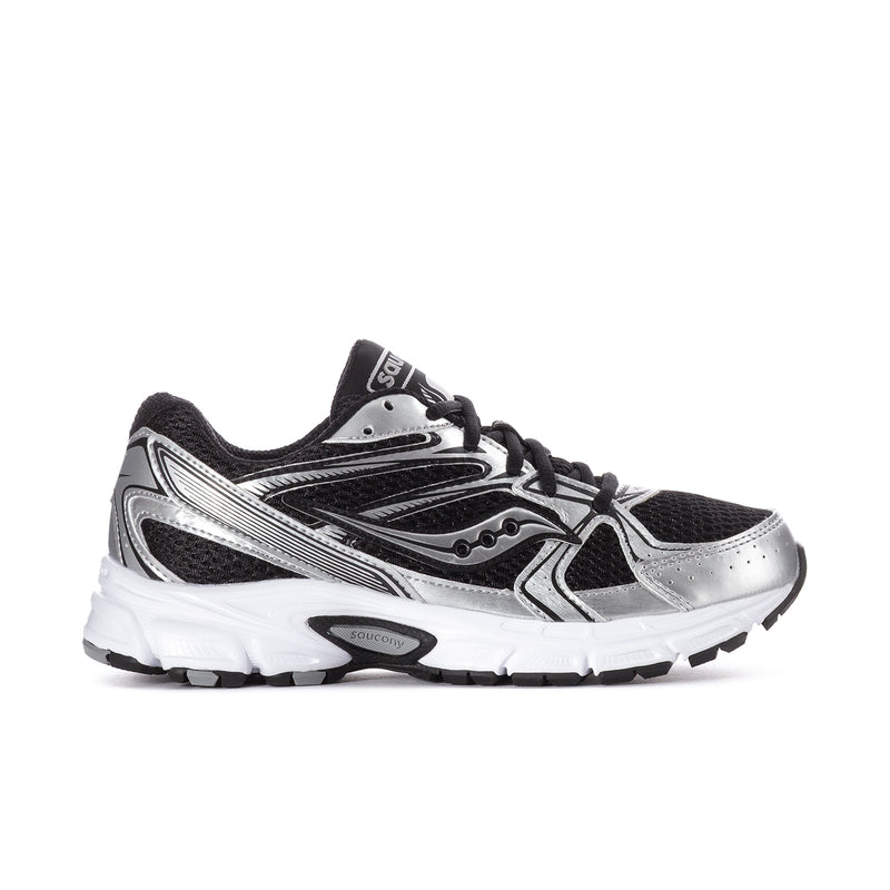 Women’s Ride Millenium Saucony lace-up running shoes, black and silver