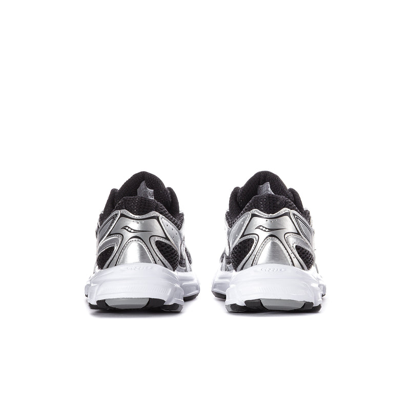 Women’s Ride Millenium Saucony lace-up running shoes, black with silver side panels