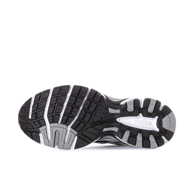 Women’s Ride Millenium Saucony shoes outsole view, black tread with white accents