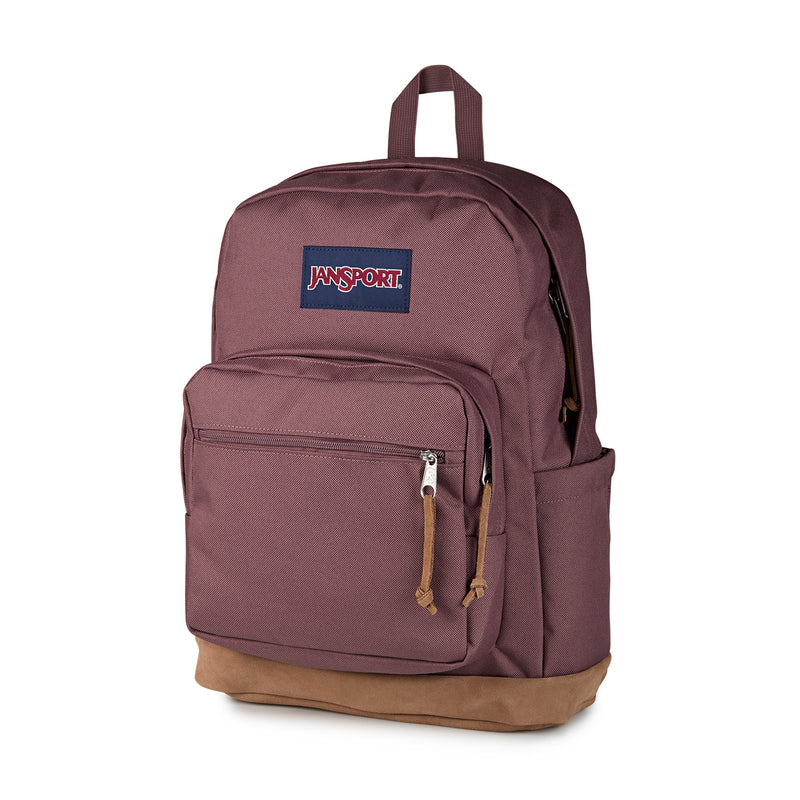 Mahogany Haze JanSport backpack front view with adjustable shoulder straps