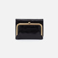 Women's Hobo Accessories style name Robin Compact Wallet in color Black. Sku: VI-32463BLK