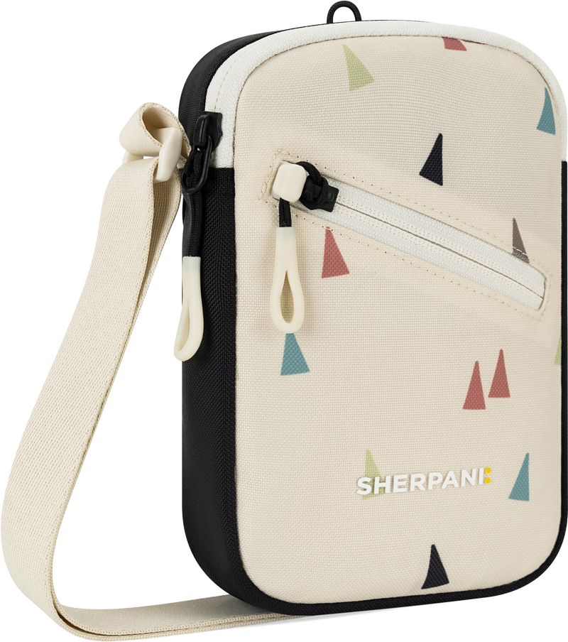 Quarter turn view Women's Sherpani Hand Bag style name Rogue in color Terrazo. Sku: 26-ROGUE07110