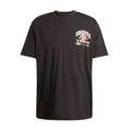 Men's black T-shirt with rose and team logo graphic on chest