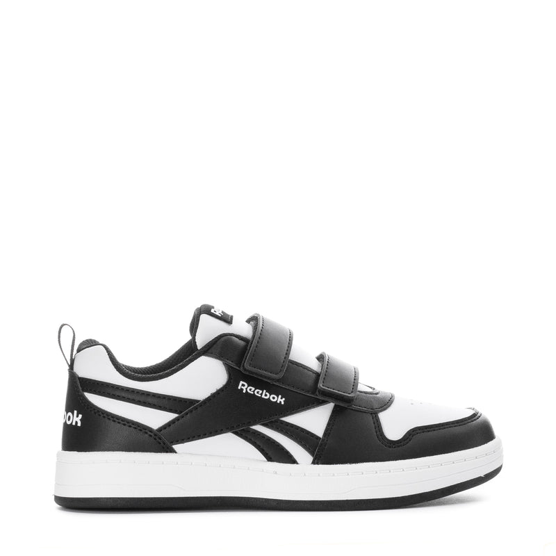 Kids Reebok sneakers, black and white with hook-and-loop straps