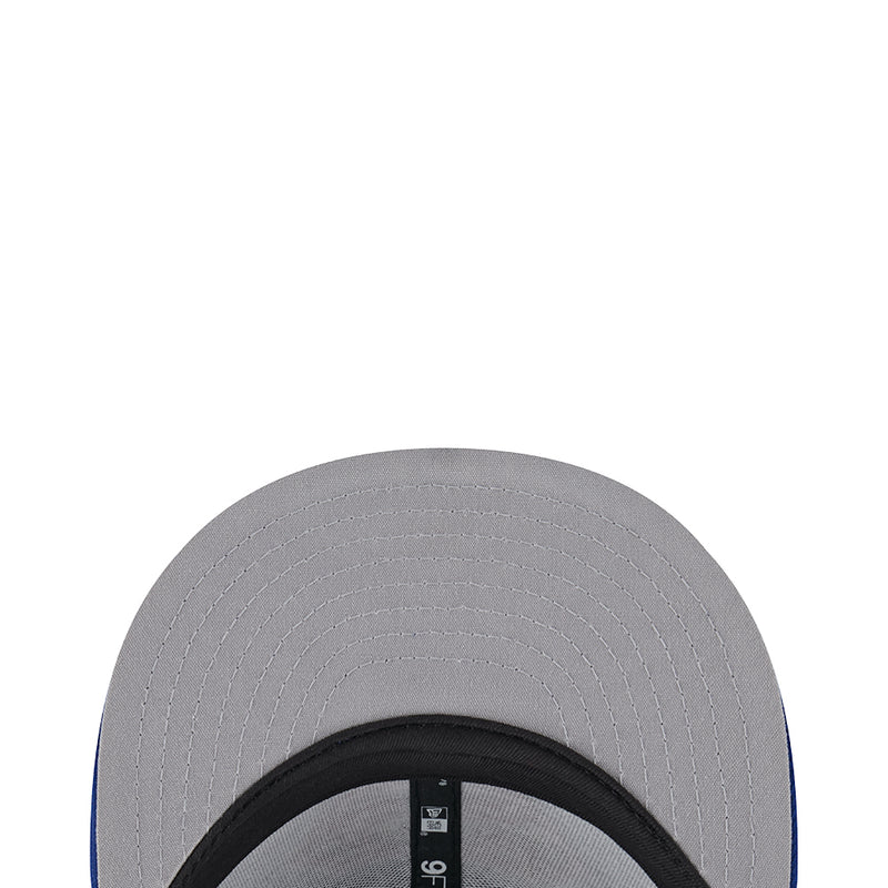 Light gray baseball cap close-up of inner band and adjustable strap