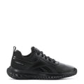 Black kids lace-up sneaker with Reebok side logo and chunky textured rubber sole