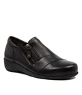 Women's Ziera Sage in Black Leather. Sku: ZR10036BLALE