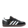 Kids' Samba Classic low-top sneakers in black with white three-stripe detailing