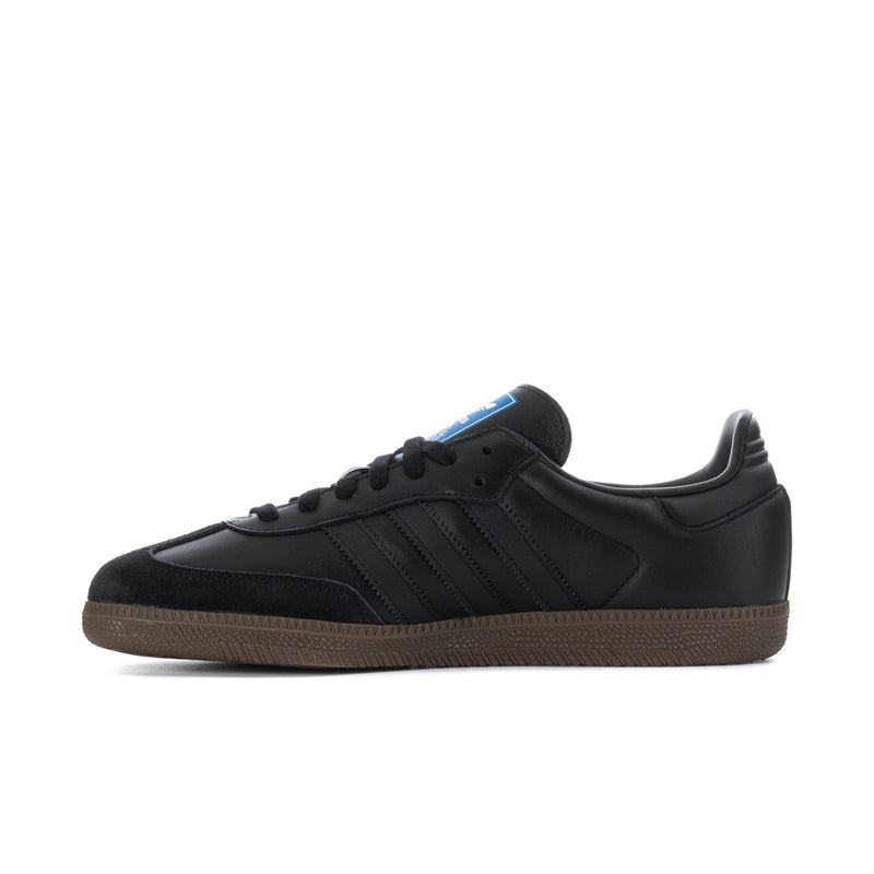 Black adidas Samba OG low-top sneaker with gum sole and side stripes