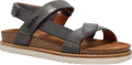 Quarter turn view Women's Taos Footwear style name Sideways in color Steel. Sku: SDW-8372STL
