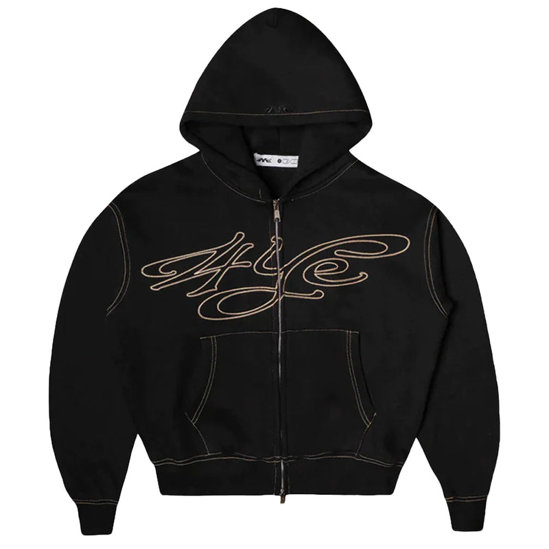 SIGNATURE ZIP HOODIE BLACK/GOLD