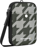 Quarter turn view Women's Sherpani Hand Bag style name Simplicity At in color Houndstooth. Sku: 26-SIMPL06060