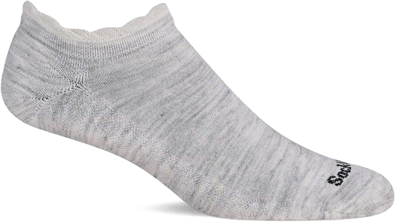 Quarter turn view Women's Sockwell Sock style name Simplicity in color Ash. Sku: LD250W-805