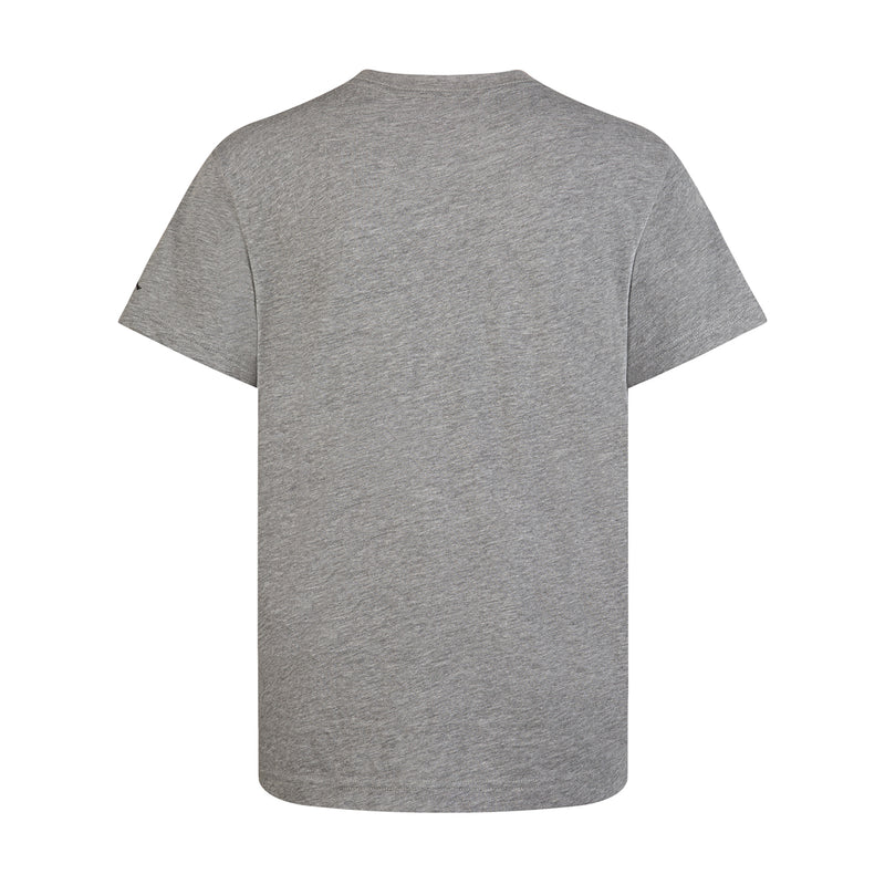 Youth carbon heather T-shirt with plain back and no visible graphic.