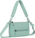 Quarter turn view Women's Sherpani Hand Bag style name Skye in color Surf. Sku: 26-SKYE004110