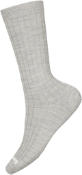 Quarter turn view Women's Smartwool Sock style name Slouchy Rib Tall Crew in color Ash. Sku: SW003108069