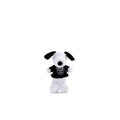 White and black Snoopy plush with Raiders logo shirt, 6-inch size