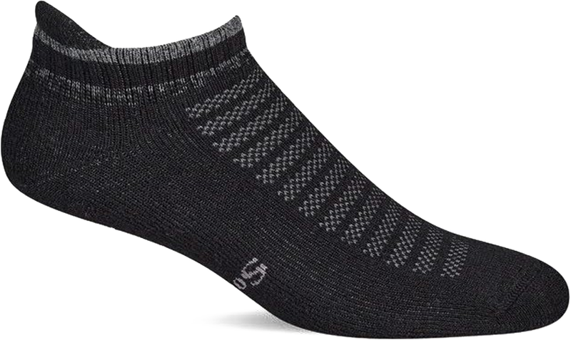 Quarter turn view Women's Sockwell Sock style name Soft Sport Micro in color Black. Sku: SW205W-900