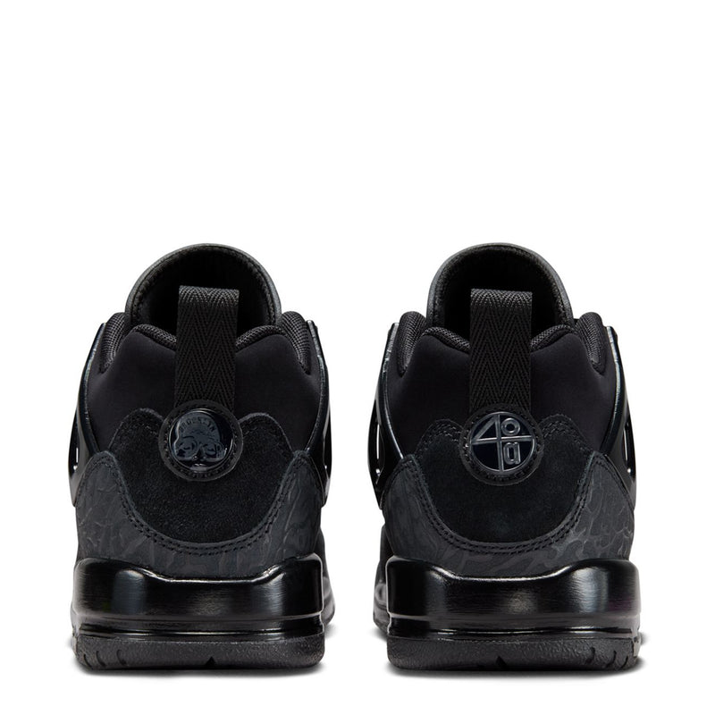 Youth sneakers heels in black with logo patch and lace-up collar