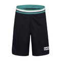 Youth black sport mesh shorts with striped waistband and All Star logo patch