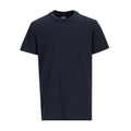 Youth navy crew neck T-shirt, short sleeves, front view