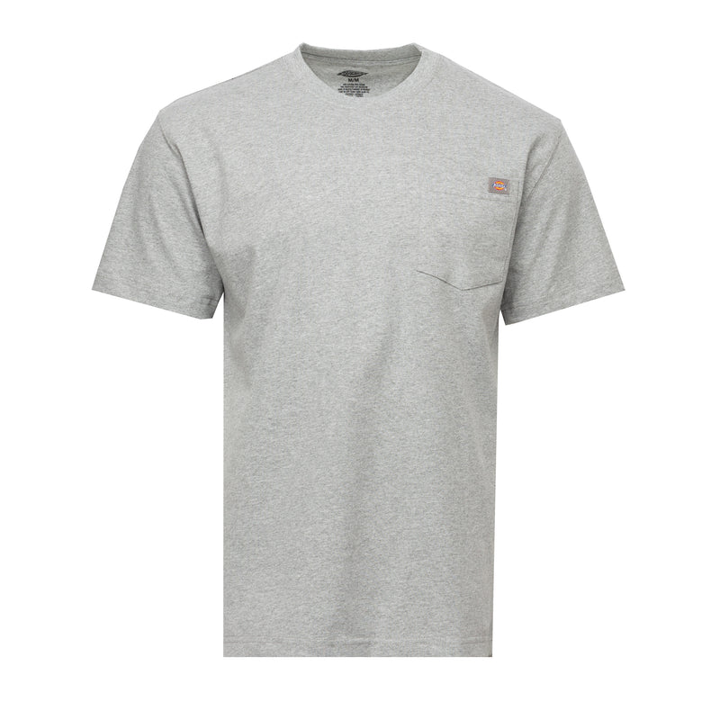 Heather grey men’s pocket t-shirt, crew neck, short sleeves with chest pocket