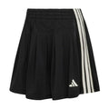 Black 2-in-1 pleated skirt with elastic waistband, inner shorts, Adidas logo