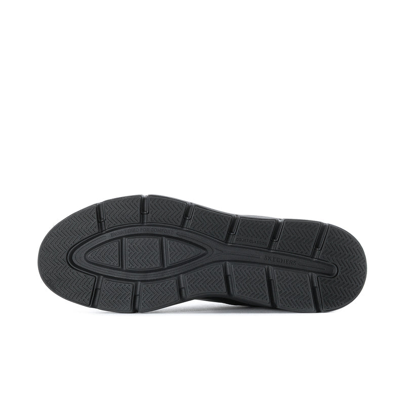 Men's black sneaker outsole with textured tread pattern