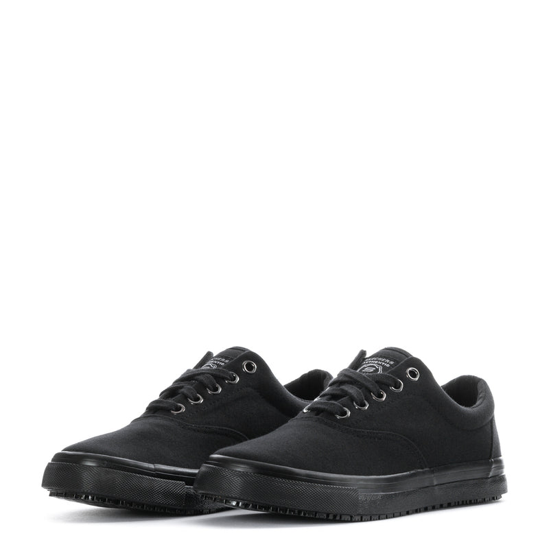 Sudler SR women's black lace-up sneakers with textured outsole and padded collar