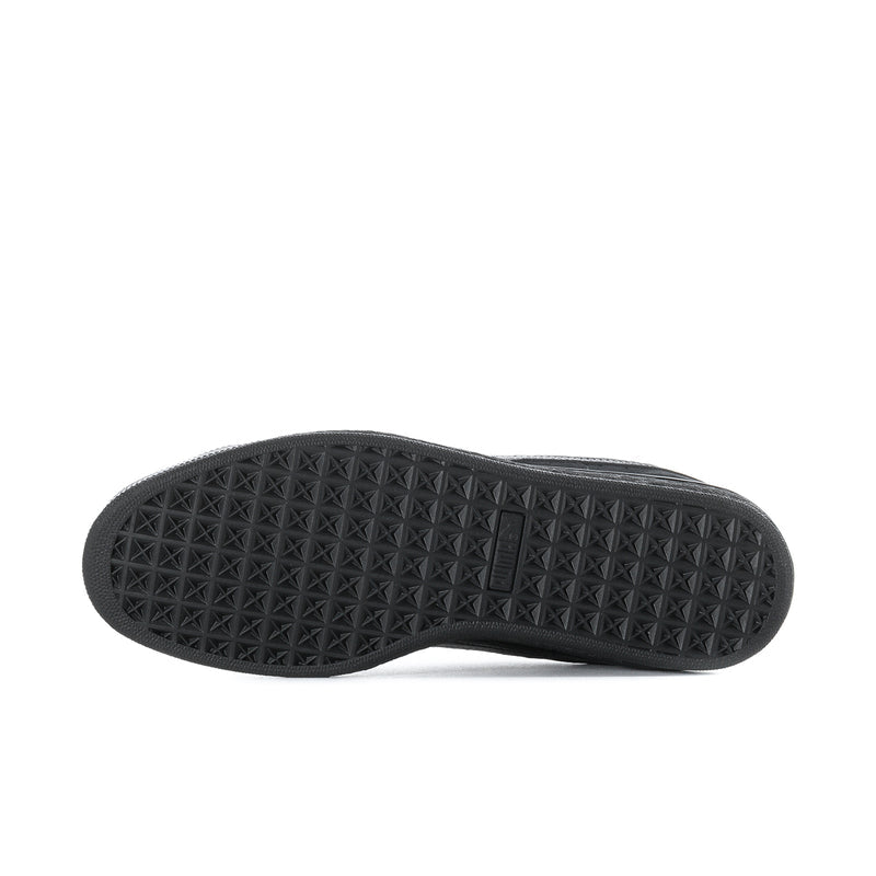 Black textured rubber outsole for low-top sneakers.