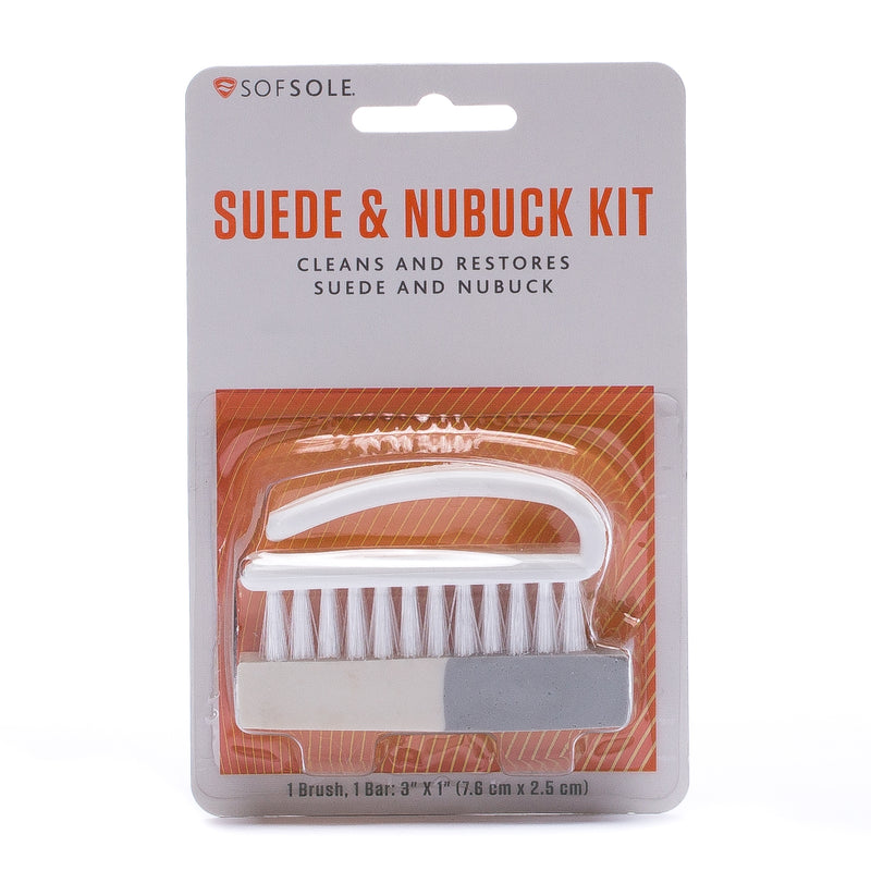 SOFSOLE suede and nubuck cleaning kit with brush set in blister pack