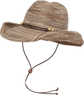 Quarter turn view Women's Sunday Hats style name Sunset Hat in color Cinnamon. Sku: S2C26270CNMN