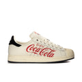 Men's Adidas Superstar II low sneakers: white leather, Coca-Cola logo, black heel tab