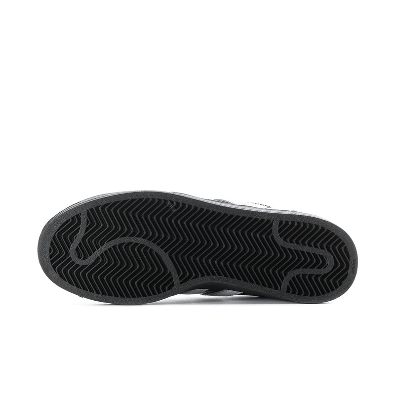 Men's adidas Superstar II sneakers outsole, black rubber traction tread pattern.