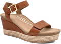 Quarter turn view Women's Aetrex Footwear style name Sydney in color Cognac. Sku: EW718