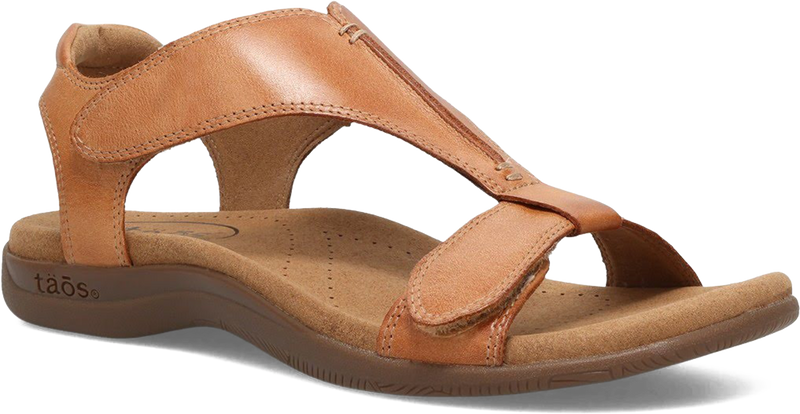 Quarter turn view Women's Taos Footwear style name The Show Wide in color Caramel. Sku: TSH-14039CARAW