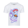 Toddler white airbrush graphic T-shirt with Toy Story character print