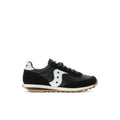 Kids black and white Saucony sneakers with lace-up and gum rubber sole