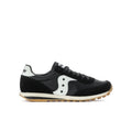 Youth black sneaker with white side panel, lace-up, gum outsole