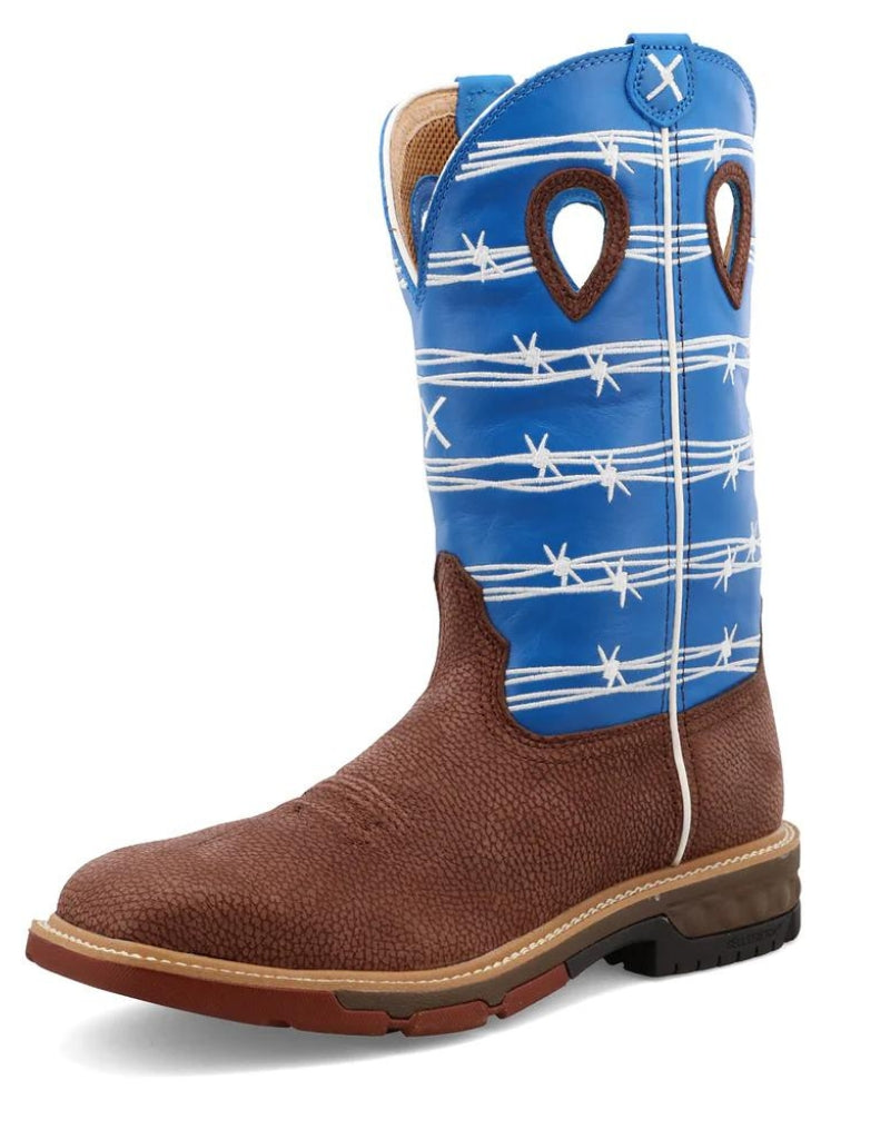 Twisted X Men's 12 Inch Western Work Alloy Toe Slip-Resistant