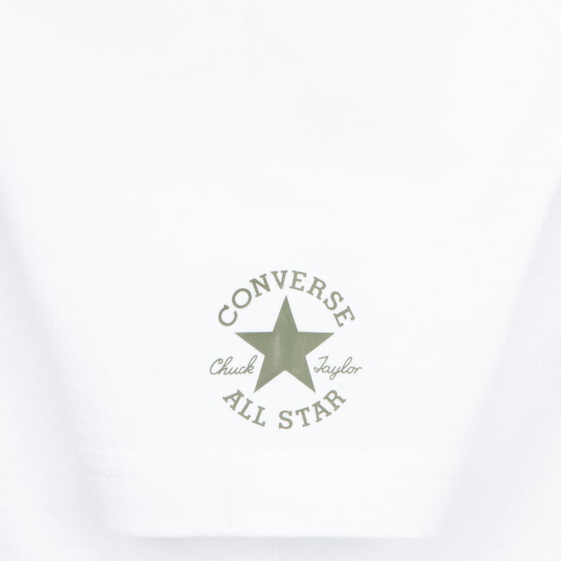 Youth utility T-shirt, white, with small Converse All Star star logo