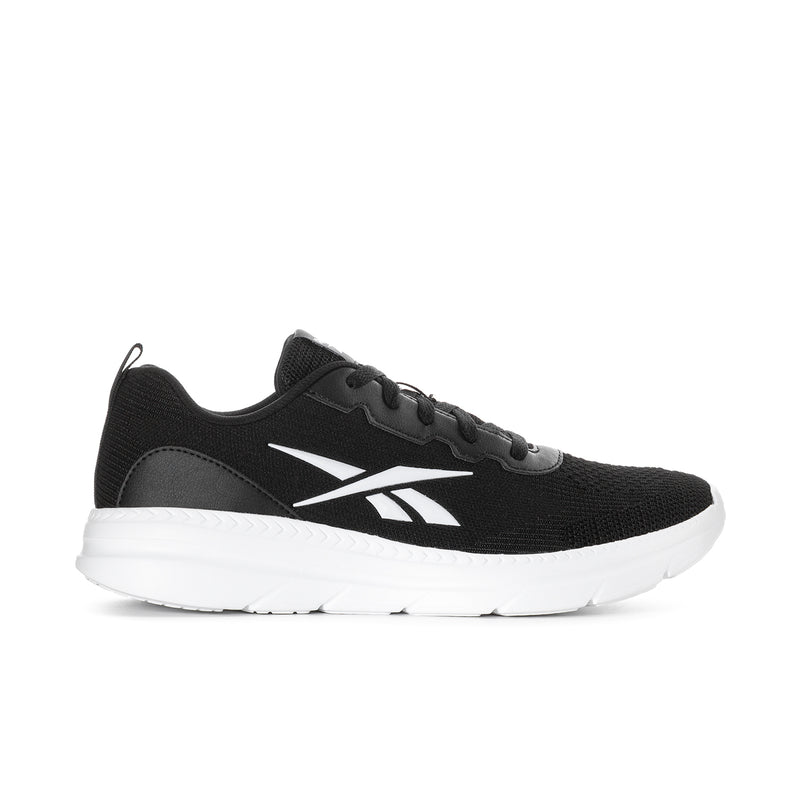 Reebok Velocity Pro men's black running sneakers with white midsole and logo accents